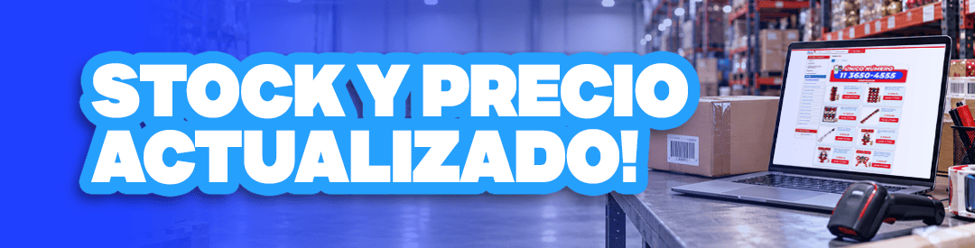Stock y precio actualizado.